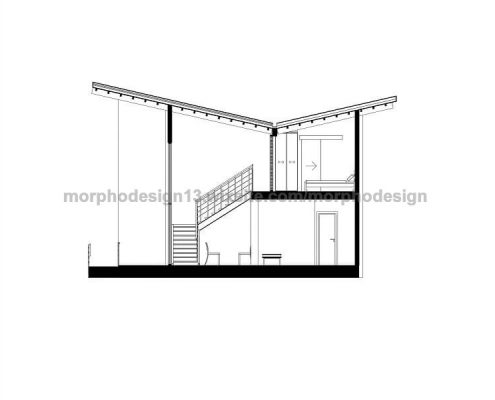 casa modular beach plano seccion